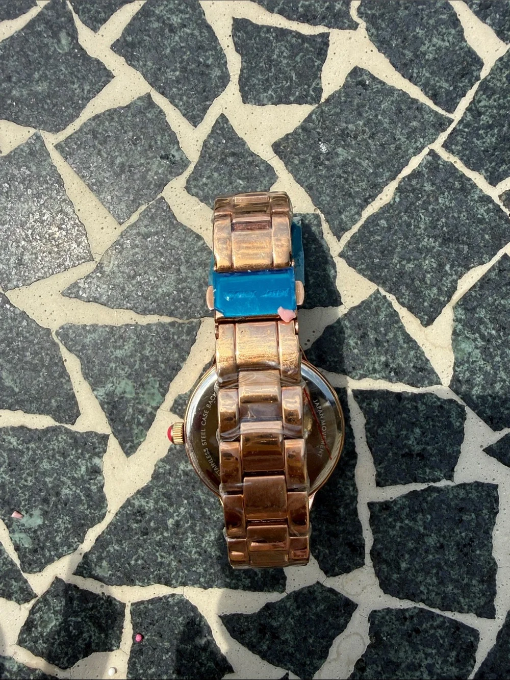 Betsey Johnson Rose Gold Owl Accent Bracelet Watch